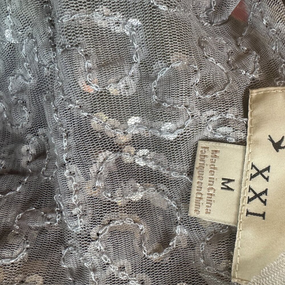 โจ Vintage! Y2k! NWT XXI Silver Sequin Tank Top โ Size M - Picture 10 of 12
